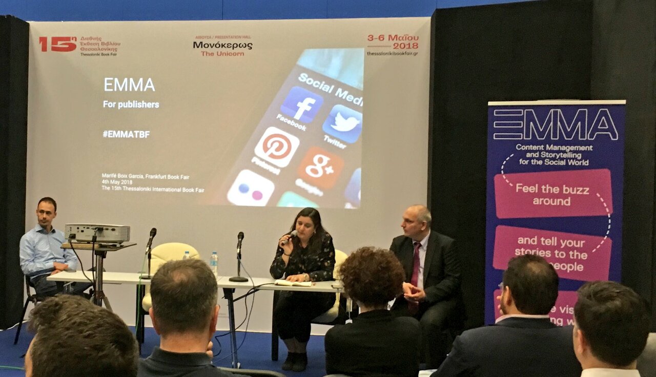 „How can @EMMA_H2020 support #communication activities in #publishing?“, Marifé Boix Garcia from #fbm18 at the #emmatbf session at #tbf18 https://t.co/1mzARXZwoa